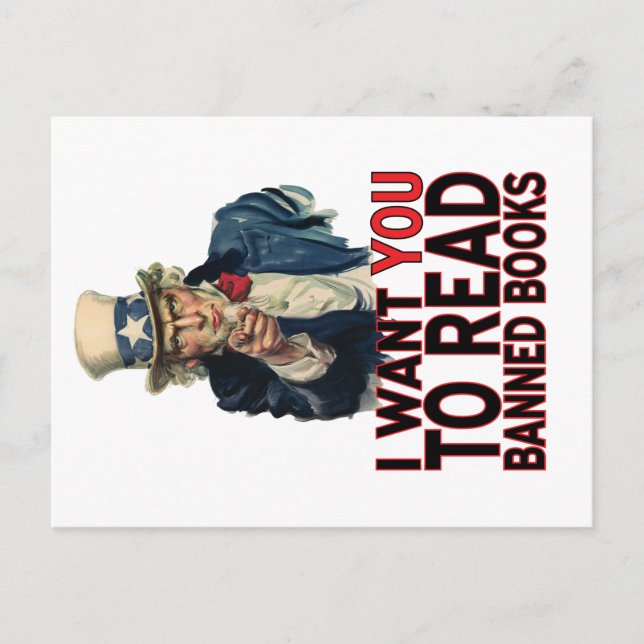 CARTÃO POSTAL QUERO QUE LEIA LIVROS PROIBIDOS (Frente)