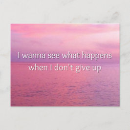 Cartão Postal Quero Ver O Que Acontece Com O Impríme Motivaciona