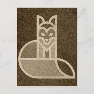 Cartão Postal Quick Brown Fox Art Design