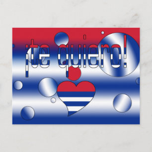 Cartão Postal Quiero! Cuba Flag Colors Pop Art