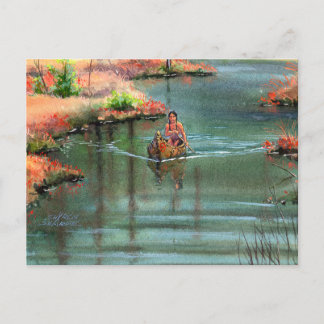 Cartão Postal QUIET CANOE by SHARON SHARPE