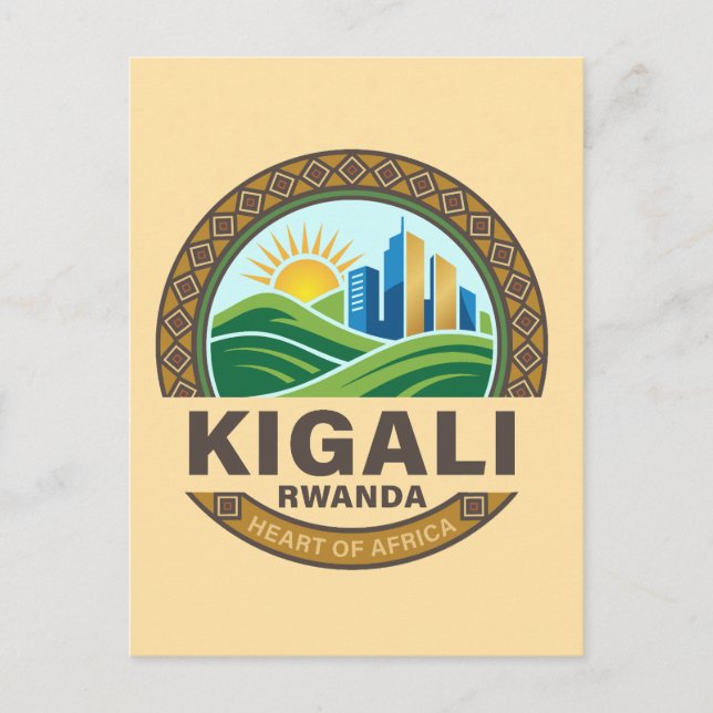 Cartão Postal Quigali Ruanda África (Frente)