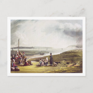 Cartão Postal Quillebeuf, from 'Views on the Seine', engraved by