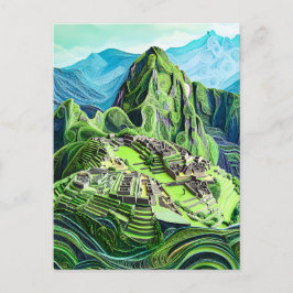 Cartão Postal Quilling Machu Picchu Sítio Arqueológico