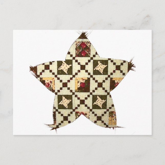 Cartão Postal Quilt Star (Frente)