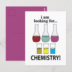 Cartão Postal Química Divertida Estou Procurando Química