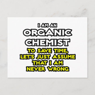 Cartão Postal Químico Orgânico... Suponha Que Nunca Estou Errado
