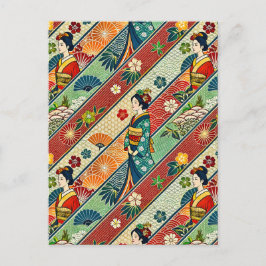 Cartão Postal quimono japonês