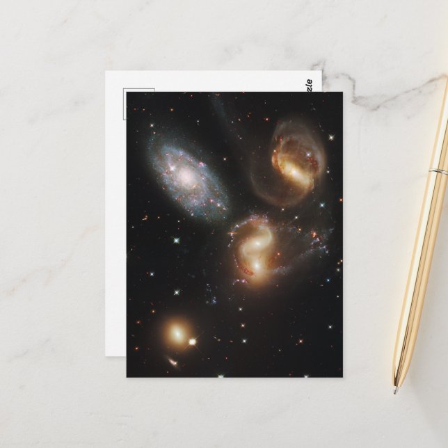 Cartão Postal Quinteto de Stephan: Uma Galáxia Galáctica Naufrag (Frente/Verso In Situ)
