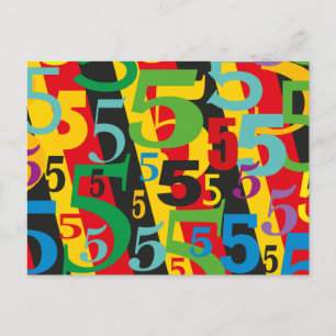 Cartão Postal Quinto, 55º ou 50º Aniversário ou Aniversário #5