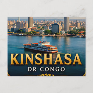 Cartão Postal Quinxassa Rio Congo e Horizonte Dinâmico