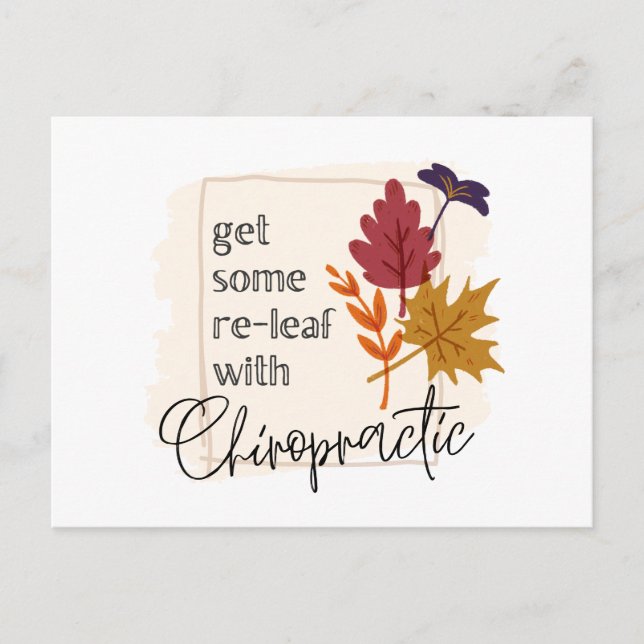 Cartão Postal Quiropraxia, Quiroprático, Quiropraxia  (Frente)