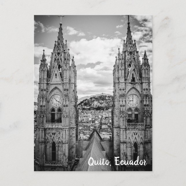 Cartão Postal Quito, Equador Basílic del Voto Nacional (Frente)