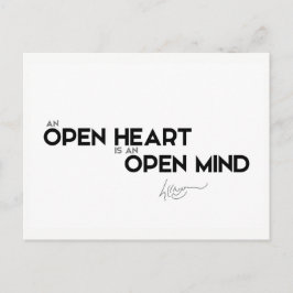Cartão Postal QUOTAS: Dalai Lama - Coração aberta, mente aberta