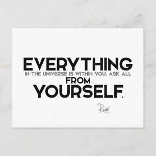 Cartão Postal QUOTES: Rumi: Within you