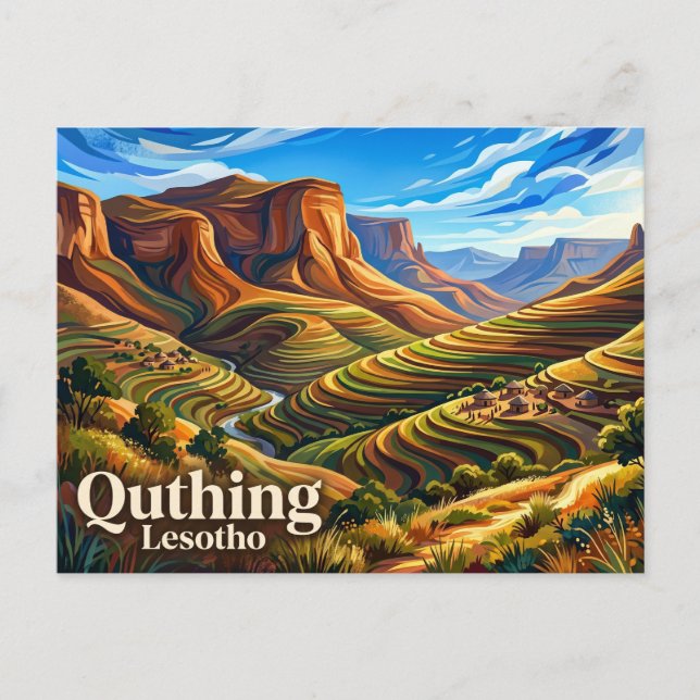 Cartão Postal Quthing Lesoto (Frente)