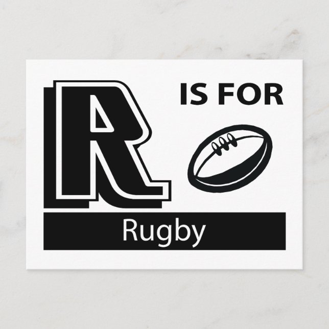 Cartão Postal R É Para Rugby (Frente)