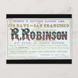 Cartão Postal R Robinson Clipper à vela 1863