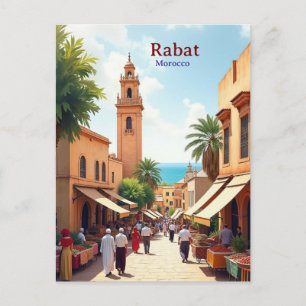 Cartão Postal Rabat Marrocos Viagem Antiga Postal