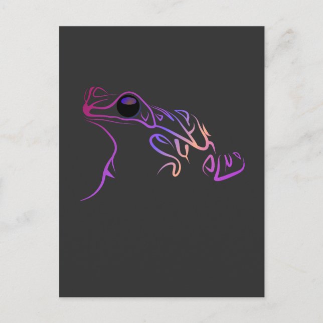 Cartão Postal Rabisco de sapo estilizado (Frente)