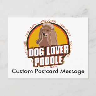 Cartão Postal Raça Personalizada Do Cão-De-Poodle