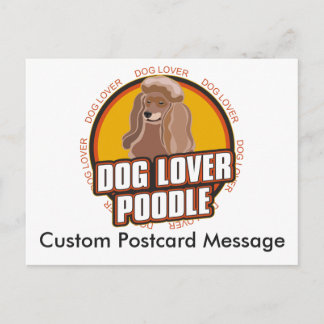 Cartão Postal Raça Personalizada Do Cão-De-Poodle