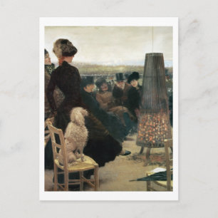 Cartão Postal Raças em Auteuil, parte de um triptych (óleo em