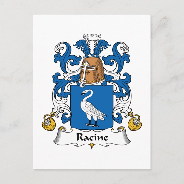 Cartão Postal Racine Family Crest (Frente)