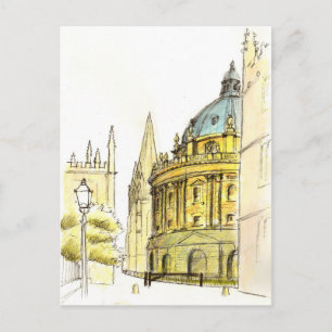 Cartão Postal Radcliffe Camera desenho original