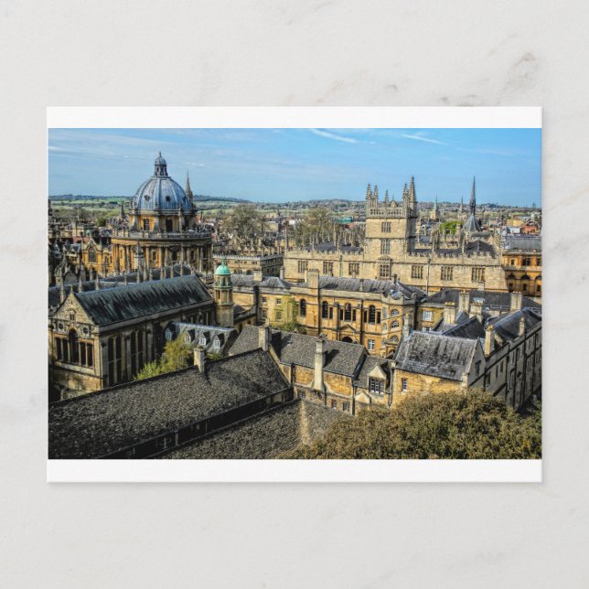 Cartão Postal Radcliffe Camera e Biblioteca Bodleian Oxford (Frente)