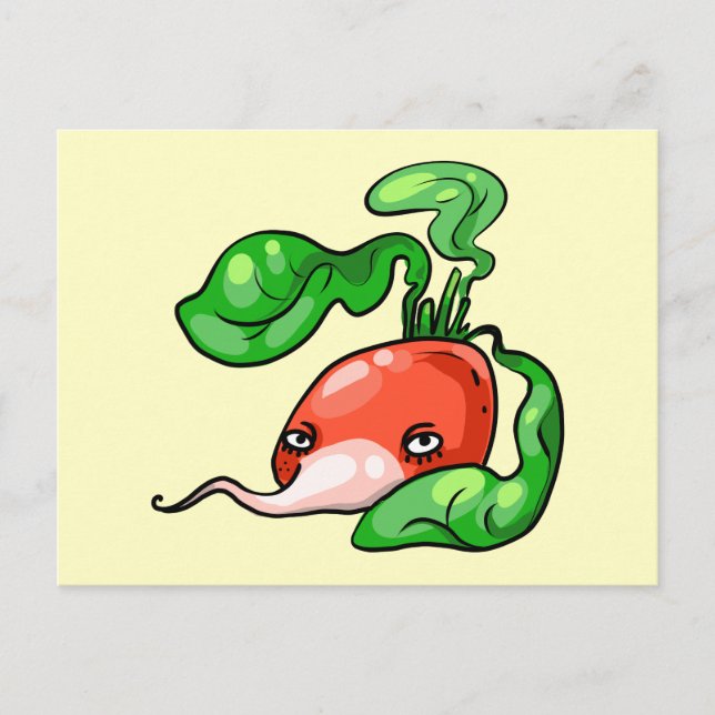 Cartão Postal Radieschen radish (Frente)