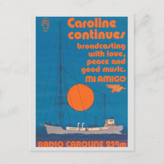 Cartão Postal Rádio Caroline 259 - navio Mi Amigo
