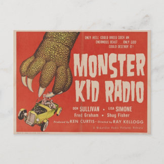 Cartão Postal Rádio Monster Kid Encontra O Monstro Gila Gigante