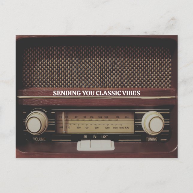 Cartão Postal Rádio Vintage (Frente)