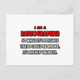 Cartão Postal Radiógrafo Engraçado. Muito improvável
