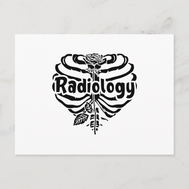 Cartão Postal Radiologia Tecnologia Enfermeira Enfermeira Flor X (Frente)