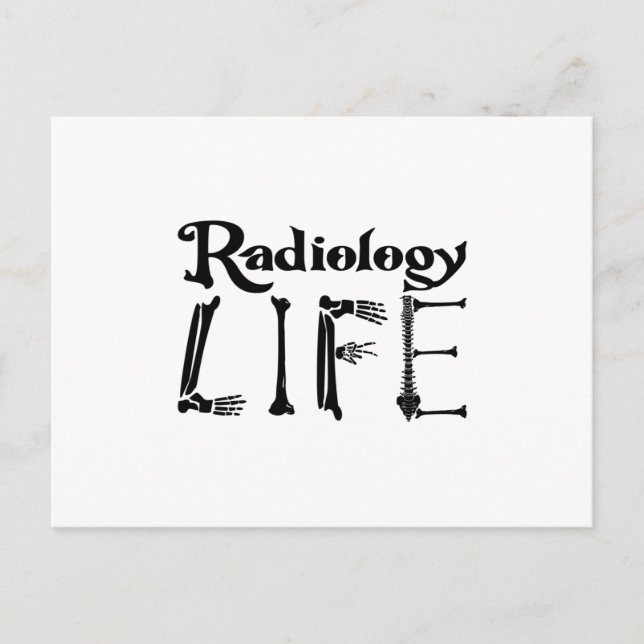 Cartão Postal Radiologia Tecnologia Radiológica Tecnologia da Vi (Frente)