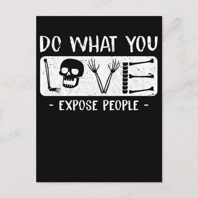 Cartão Postal Radiologist Humor Skeleton Xray Radiology (Frente)