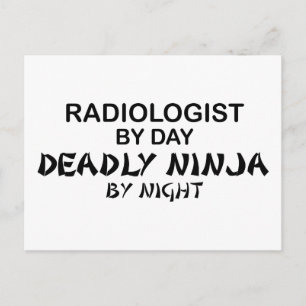 Cartão Postal Radiologista Mortal Ninja por Noite