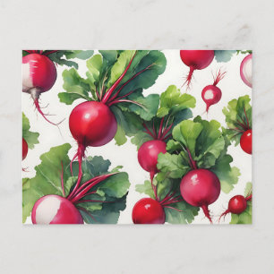 Cartão Postal Radóstia Dinâmica de Aquarela com Traços Negros