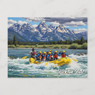 Cartão Postal Rafando em Jackson Hole Wyoming