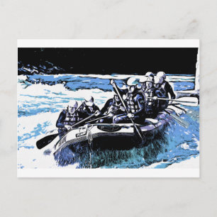 CARTÃO POSTAL RAFTING AZUL
