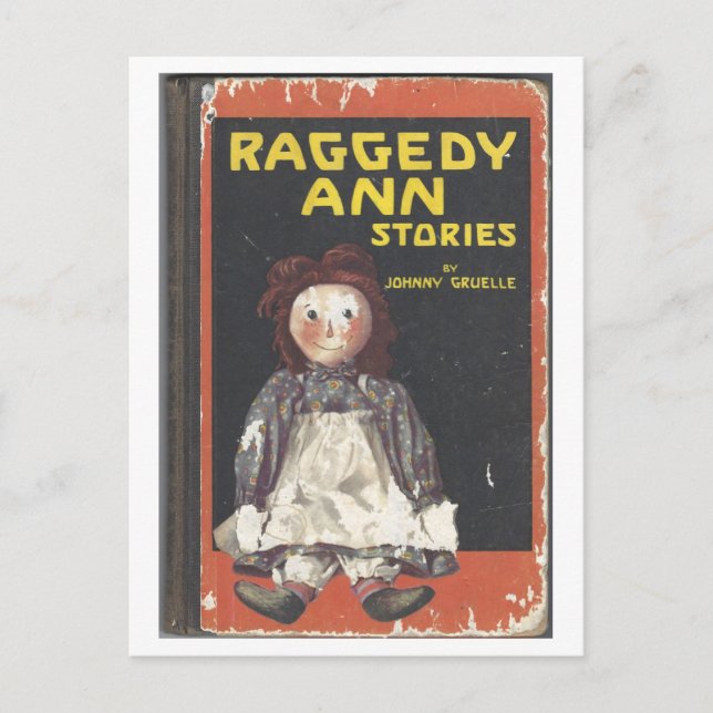 Cartão Postal Raggedy Ann Stories by Gruelle 1918 Book Cobrir (Frente)