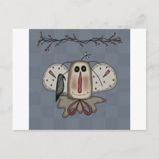 Cartão Postal Raggedy Annie Doll with Crow