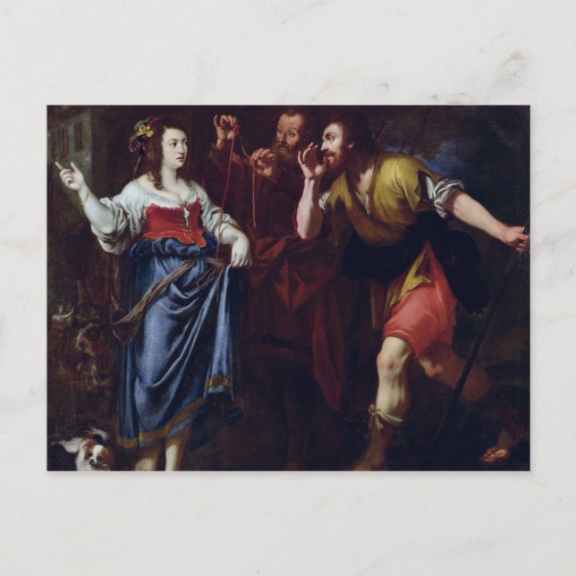 Cartão Postal Rahab e os emissário de Joshua (Frente)