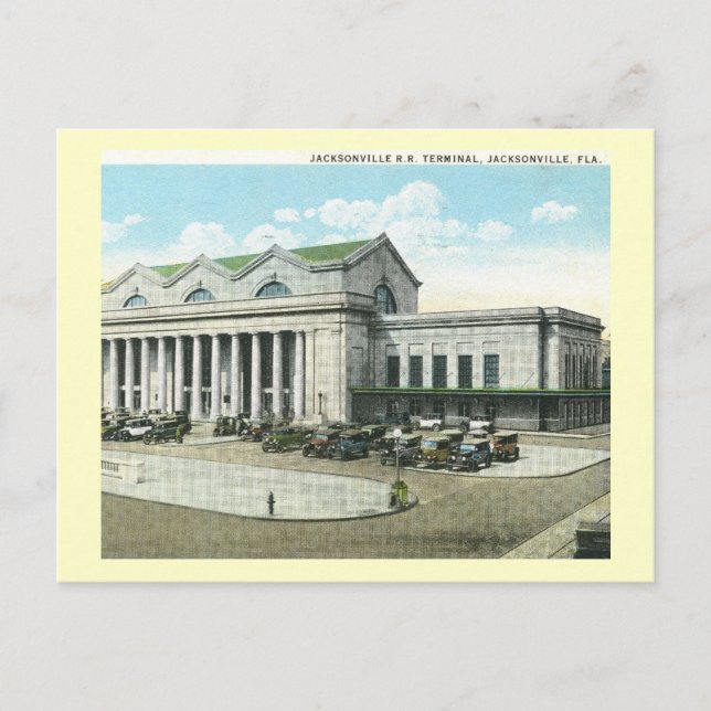 Cartão Postal Rail Road Station, Jacksonville, Florida (Frente)