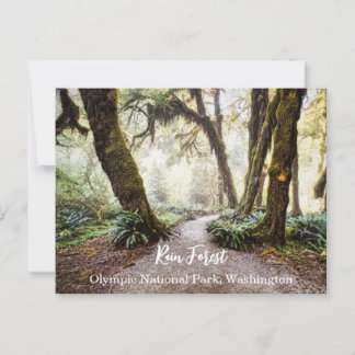 Cartão Postal Rain Forest ・ Parque Nacional da Olimpiadas, Washi