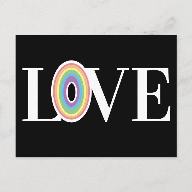 CARTÃO POSTAL RAINBOW ADORA MESMO SEXO DE CASAMENTO OBRIGADO (Frente)