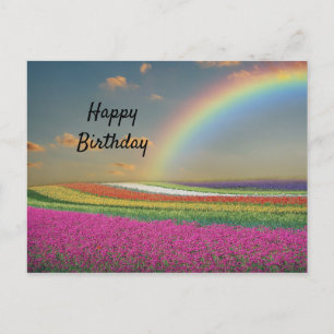 Cartão Postal Rainbow Birthday