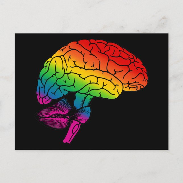 Cartão Postal Rainbow Brain (Frente)